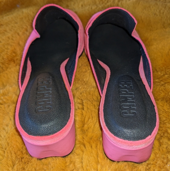CAMPER Katie HOT PINK Nubuck slide - Picture 7 of 13